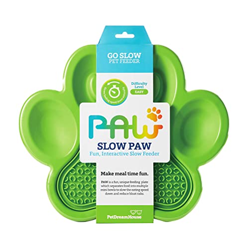 PetDreamHouse Paw Feeder Interaktiver Futternapf und herausnehmbares Lick Mat Pad für Hunde, Welpen oder Katzen, Teller Futter Leckerlis Kontrolliert schnelles Fressen Anti-Blähen, Grün PetDreamHouse Paw Feeder Interaktiver Futternapf und herausnehmbares Lick Mat Pad für Hunde, Welpen oder Katzen, Teller Futter Leckerlis Kontrolliert schnelles Fressen Anti-Blähen, Grün von PetDreamHouse