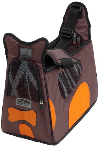 Petego Boba FF BO Transporttasche für Haustiere Boby Bag New Forma Rahmen Bambusmuster, braun/orange von Petego