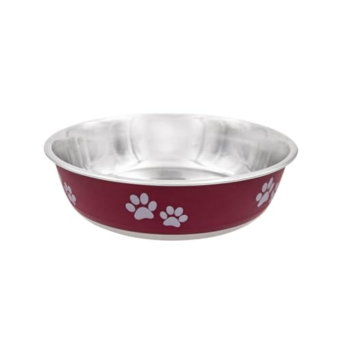 INDIPETS Buster Bowl Collection: Rutschfester Wasser- und Futternapf für Haustiere, 1,5 l, 21,6 cm, Merlot (PN: 800447) von PetEdge