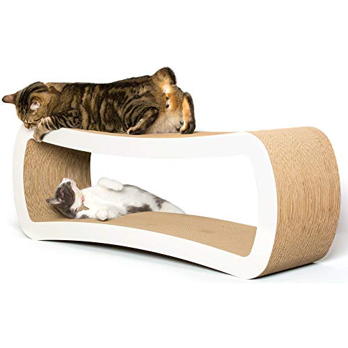 PetFusion Jumbo-Kratzliege (99 x 28 x 36 cm). [Außergewöhnliche Kartonkonstruktion, deutlich verlängerte Lebensdauer] von PetFusion