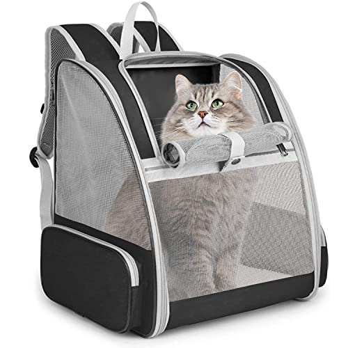 Hunderucksack bis 10kg, Tragbare und Faltbare Katzenrucksack, Atmungsaktive und Leichte Hunderucksack, Haustier Reiserucksack, Geeignet für Katzen und Hunde und Andere Kleine Haustiere von BOW CALICO