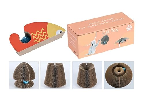 PetHse Magic Organ Katzenkratzbrett, Interaktives Kratzpad Katzenspielzeug mit Spielzeugglocke Ball PetHse Magic Organ Katzenkratzbrett, Interaktives Kratzpad Katzenspielzeug mit Spielzeugglocke Ball von PetHse