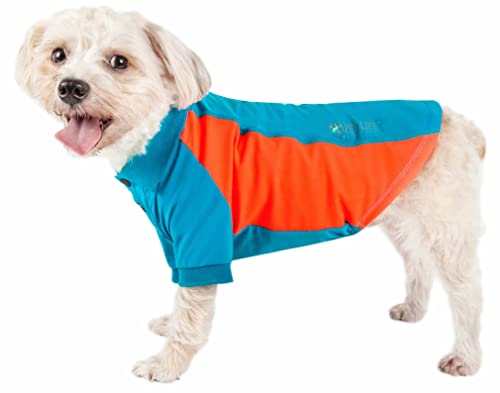 PetLife Active Barko Pawlo Hundepoloshirt, elastisch, mit Wick-Schutz, Größe XL, Blau von Pet Life