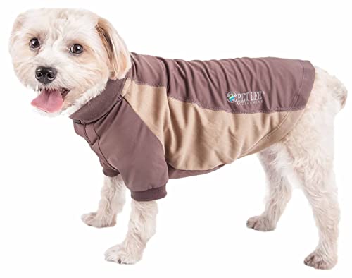 PetLife Active Barko Pawlo Hundepoloshirt, elastisch, mit Wick-Schutz, Größe XL, Braun von Pet Life