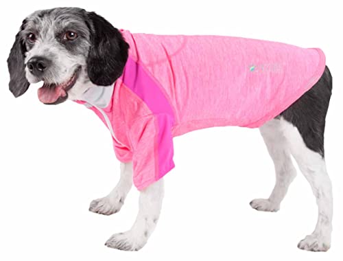 PetLife Active Chewitt Wagassy 4-Wege-Stretch-T-Shirt, langärmelig, Größe XL, Pink von Pet Life