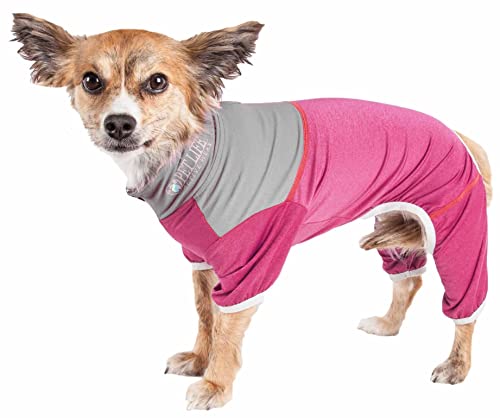 PetLife Active Embarker Wärmedämmung für den ganzen Körper, 4-Wege-Stretch, zweifarbig, XS, Pink von Pet Life