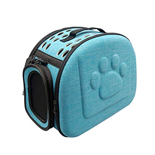 PetLike Transporttasche für Haustiere, Fluggesellschaft, weich, faltbar, für Katzen und kleine Hunde, 43,2 x 26,7 x 31 cm, Blau von PetLike
