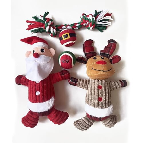 PetLike Weihnachten Hundespielzeug Hund Quietschspielzeug Plüschtier Geschenk Welpen Kauspielzeug für kleine mittelgroße Hunde mit Quietscher PetLike Weihnachten Hundespielzeug Hund Quietschspielzeug Plüschtier Geschenk Welpen Kauspielzeug für kleine mittelgroße Hunde mit Quietscher von PetLike