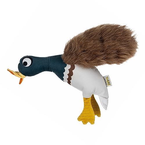 PetLove Hunt & Squeak Holzente, Multi Textured, Apportier- & Apportierplüsch, Hunde- & Welpenspielzeug mit verstecktem Quietscher und Knitterpapier PetLove Hunt & Squeak Holzente, Multi Textured, Apportier- & Apportierplüsch, Hunde- & Welpenspielzeug mit verstecktem Quietscher und Knitterpapier von PetLove