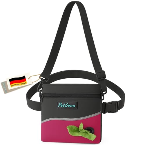 PetLove Leckerlibeutel für Hunde • Futterbeutel mit Magnetverschluss • Inklusive Kotbeutelspender & verwendbar als Bauchtasche • Pink PetLove Leckerlibeutel für Hunde • Futterbeutel mit Magnetverschluss • Inklusive Kotbeutelspender & verwendbar als Bauchtasche • Pink von PetLove