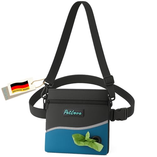 PetLove Leckerlibeutel für Hunde • Futterbeutel mit Magnetverschluss • Inklusive Kotbeutelspender & verwendbar als Bauchtasche • Türkis PetLove Leckerlibeutel für Hunde • Futterbeutel mit Magnetverschluss • Inklusive Kotbeutelspender & verwendbar als Bauchtasche • Türkis von PetLove