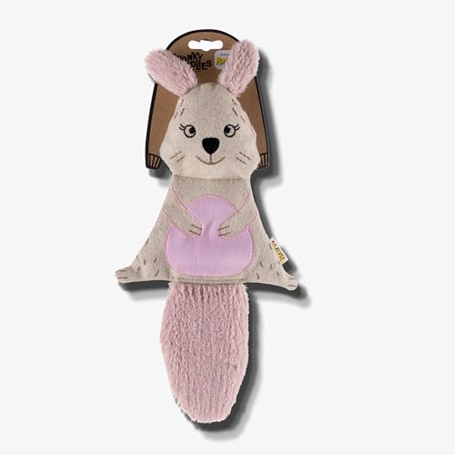 PetLove Wonky Woolies Skinz Rabbit, weiches Hundespielzeug und Welpenspielzeug mit Quietscher, 100% recycelte Materialien von PetLove