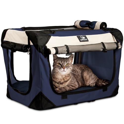 PetLuv Happy Cat Premium Cat Carrier Soft Sided Foldable Top & Side Loading Pet Crate & Carrier Locking Zippers Shoulder Straps Seat Belt Lock Plush Pillow Reduces Anxiety PetLuv Happy Cat Premium Cat Carrier Soft Sided Foldable Top & Side Loading Pet Crate & Carrier Locking Zippers Shoulder Straps Seat Belt Lock Plush Pillow Reduces Anxiety von PetLuv