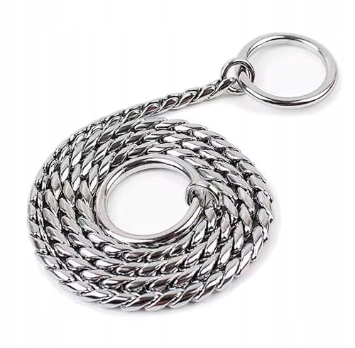 PetMix - Kettenhalsband Hund 4mm Zugstopp 50cm - Hundehalsband Silberne Hundetrainingshalsung - Trainingshalsband Hund - Robuste Metall-Kette - Effektive Kontrolle (Silber, 5mm*60 cm) von PetMix