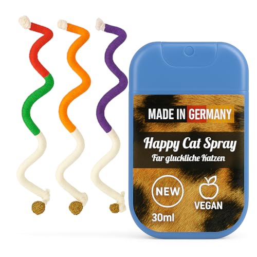 PetNovia® 3 Stück Katzenbeißseile und 1 Stück Katzenminze Spray, Katzenspielzeug Selbstbeschäftigung, interaktives Katzenspielzeug für Die Katzen Zahnpflege mit Baldrian und Katzenminze von PetNovia