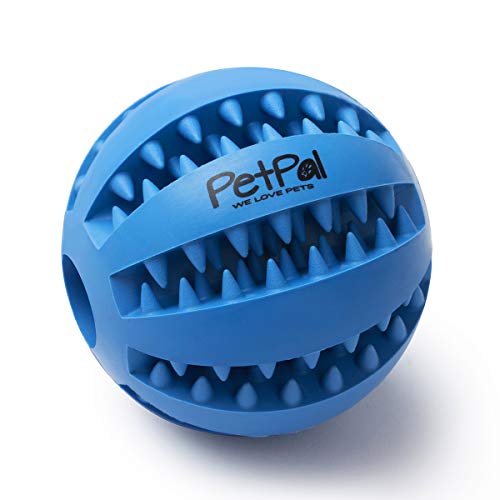 PetPäl Hundeball mit Zahnpflege-Funktion Noppen Hundespielzeug aus Naturkautschuk - Robuster Hunde Ball Ø 7cm - Hundespielball für Große & Kleine Hunde - Kauspielzeug aus Naturgummi für Leckerli von PetPäl