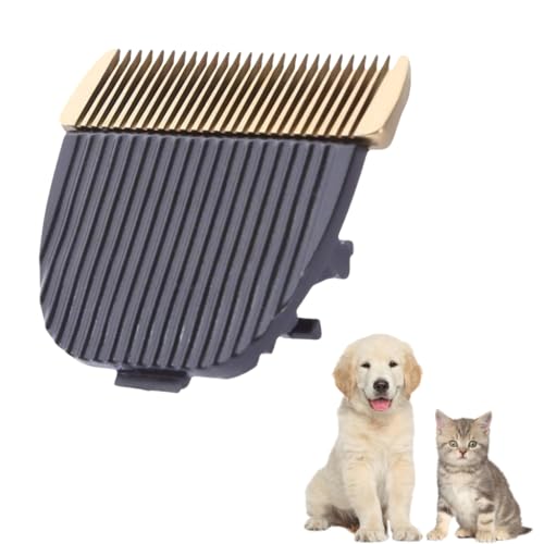 2 Stück Hundehaarschneidemaschine Klinge Professionelle Haustier Schermaschine Ersatzklingen Katze Hund Zubehör für Baorun P2/P3 (Einheitsgröße, Braun) von PetPhindU