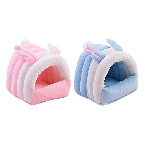 2pcs Ratten Hamster Warmes Bett Haus Kissen Hamster Bett Hamsterzubehör Hamster Versteck Maus Warmer Kanal Super Weicher Plüsch Tunnel Nest Kleines Haustier Hammockel Hängematte Kleintiere von PetPhindU