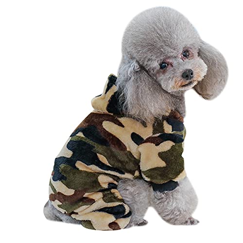 Haustier Hund Mantel, Weiche Fleece Hund Jacke Warme Winddicht Kleine Hund Mantel Welpen Kalten Wetter Kleidung Leichte Fleece Pet Pullover Kostüm Pet Atmungsaktiv Camouflage mit Kapuze Haustier Hund Mantel, Weiche Fleece Hund Jacke Warme Winddicht Kleine Hund Mantel Welpen Kalten Wetter Kleidung Leichte Fleece Pet Pullover Kostüm Pet Atmungsaktiv Camouflage mit Kapuze von PetPhindU