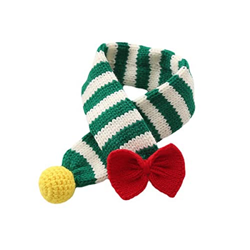 Hund Weihnachten Schal Weihnachten Gestreifter Hund Schal Hunde Katze Schal Weihnachten Haustier Schmuck Accessoires Schal Urlaub Rote und Grüne Haustier Schal von PetPhindU