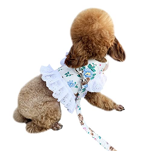 Hundeweste Gurte Einstellbare Weste Gurte Blumenhundgurt Im Freien Hunde Leine Welpe Leinegurt Hundegurt Kleiner Hundetures Weste Einfache Hundegurtes Welpengurt Set Set Set von PetPhindU