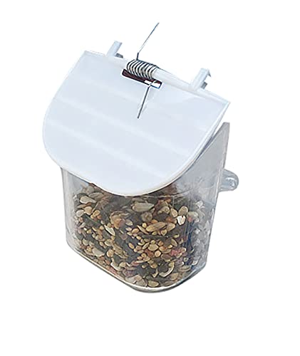 Parrot Seed Feeder Pet Bird Feeder Spill-Proof No-Mess Transparent Parrot Foraging Feeders Käfigzubehör für Kleine und Mittlere Papageien Sittiche Cockatiels Birds Sun Conures Caique Finke von PetPhindU