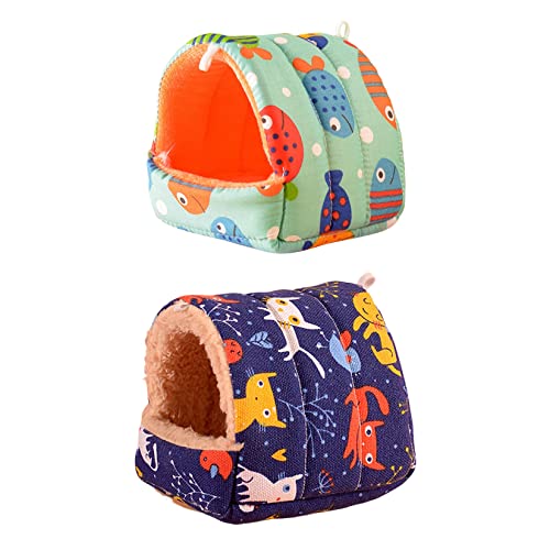 PetPhindU 2pcs Ratte Hamster Warmes Bett Haus Kissen Hamster Bett Hamster Accessoires Hamster Versteck Bettwäsche Kuschel Sack Kuschelbecher Käfig Kleines Tier Warmes Bett Haus Käfig Nest Fleece von PetPhindU