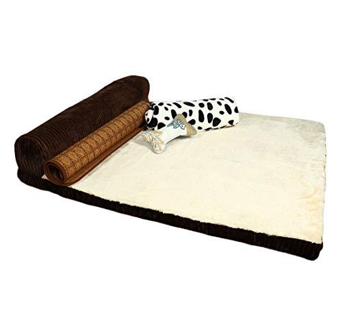 Haustierhundebett Weiche Matratzen, Hunde rutschfeste Schlafmatte Baumwolle Hundebett für Alle Hunde und Katzen Zu Stopfen von PetPhindU