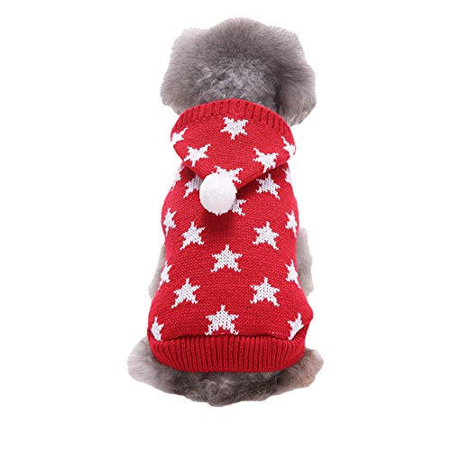 PetPhindU Hund Partei Pullover Outfits, Weihnachtsschneeflo Kleidung Zweibeiniges Weihnachten Sweatshirt Kostüm Overall Winter für Kleine, Mittlere Hunde von PetPhindU