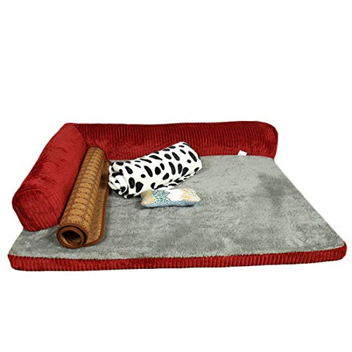 PetPhindU Hundebett Schlafmatte, Hunde Rutschfesten Schlafsofa Baumwolle Haustier-pad für Alle Hunde und Katzen Zu Stopfen von PetPhindU