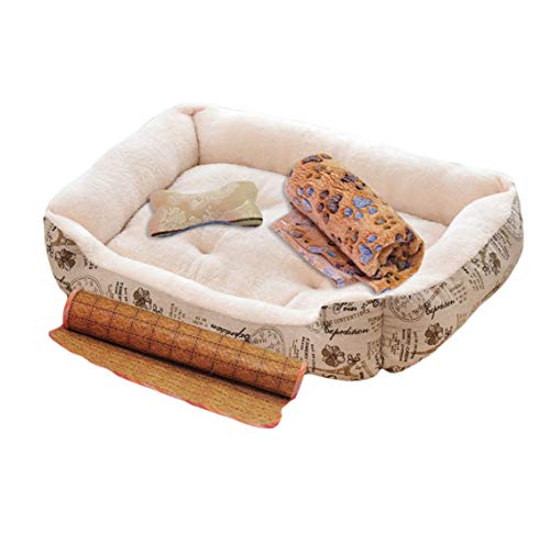 PetPhindU Thermische rutschfeste Schlafmatte Abnehmbar Füllung Baumwolle Haustierbett für Alle Hunde und Katzen Hundebett Langlebig Kissen, von PetPhindU