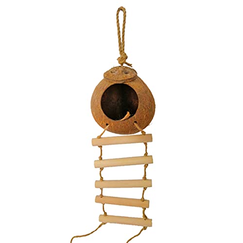 PetPhindU Vogel Nest, Kokos Vogel Haus mit Leiter, Hängen Coconut Shell Vogel Nest für Sittiche, Liebe Vögel und Kanarienvogel, Natürliche Coconut Refugium für Kleine Tier Käfig Spielzeug Hängen PetPhindU Vogel Nest, Kokos Vogel Haus mit Leiter, Hängen Coconut Shell Vogel Nest für Sittiche, Liebe Vögel und Kanarienvogel, Natürliche Coconut Refugium für Kleine Tier Käfig Spielzeug Hängen von PetPhindU