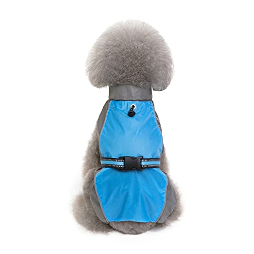 PetPhindU wasserdichte Hundejacke Dog Raincoat Vest-Style Hunde Poncho Regen Cape Adjustable Leichte Jacke 12 Größen für Kleine und Große Hunde von PetPhindU