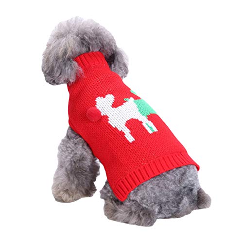 Weihnachten Muster Pyjama-Outfits für Kleine, Mittlere Hunde, Kostüm Weihnachten Overall Partei für Hund Zweibeinige Pullover Warme Pullover von PetPhindU
