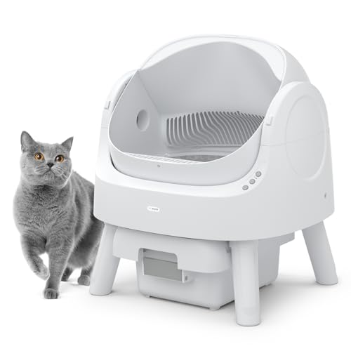 Katzenklo, selbstreinigend, automatische Katzentoilette für mehrere Katzen, offenes Design, Sicherheitsschutz, mit 1 Rolle Müllbeutel inklusive Katzenklo, selbstreinigend, automatische Katzentoilette für mehrere Katzen, offenes Design, Sicherheitsschutz, mit 1 Rolle Müllbeutel inklusive von PetPivot