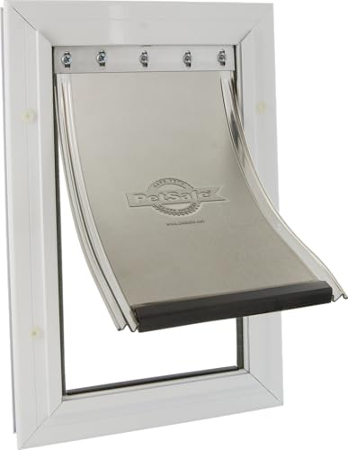 PetSafe, Tiertür aus weißem Aluminium, praktisches Design, einfache Installation, verstärkte Sicherheit, Maße: 32,6 x 50,2 cm, Farbe: Weiß, Modell Staywell PetSafe, Tiertür aus weißem Aluminium, praktisches Design, einfache Installation, verstärkte Sicherheit, Maße: 32,6 x 50,2 cm, Farbe: Weiß, Modell Staywell von PetSafe