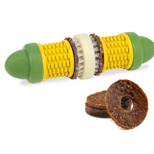 PetSafe Busy Buddy Maiskolben Kauspielzeug mit Leckerli-Ringen für Hunde, BPA-freier Naturkautschuk, Größe S/M von PetSafe