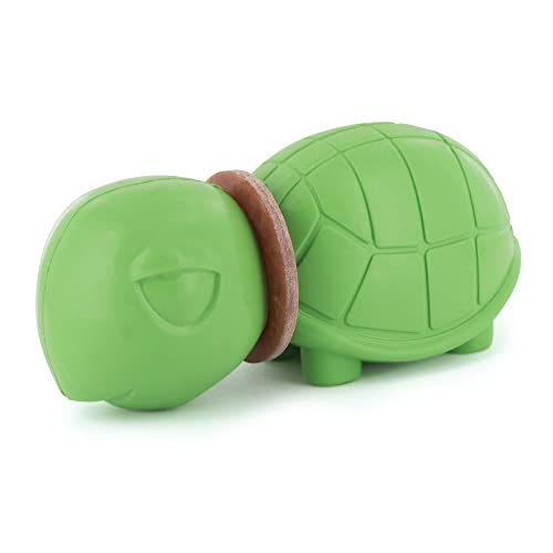 PetSafe Busy Buddy Turtle, Kauspielzeug-Schildkröte mit Snackring für Hunde, Für Hunde von 10-23 kg geeignet, Größe M, Grün von PetSafe