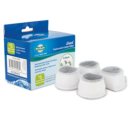 PetSafe Drinkwell Ersatz-Kohlefilter, Keramik für Hunde und Katzen, 2 Liter, Wasserbrunnenfilter, 4 Stück PetSafe Drinkwell Ersatz-Kohlefilter, Keramik für Hunde und Katzen, 2 Liter, Wasserbrunnenfilter, 4 Stück von PetSafe