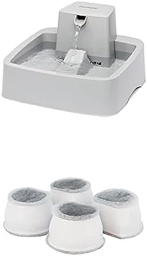 PetSafe Drinkwell Trinkbrunnen 1,8 Liter für Katzen und Kleine Hunde, Grau & Aktivkohlefilter für 1,8, 3,7 und 7,5 Liter Modelle, 4-er Pack PetSafe Drinkwell Trinkbrunnen 1,8 Liter für Katzen und Kleine Hunde, Grau & Aktivkohlefilter für 1,8, 3,7 und 7,5 Liter Modelle, 4-er Pack von PetSafe