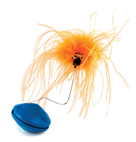 PetSafe Funkitty Katzenspielzeug Twist 'n Treat, Snackball mit einstellbarer Futterausgabe und Feder, Für trockene Snacks geeignet, Blau von PetSafe