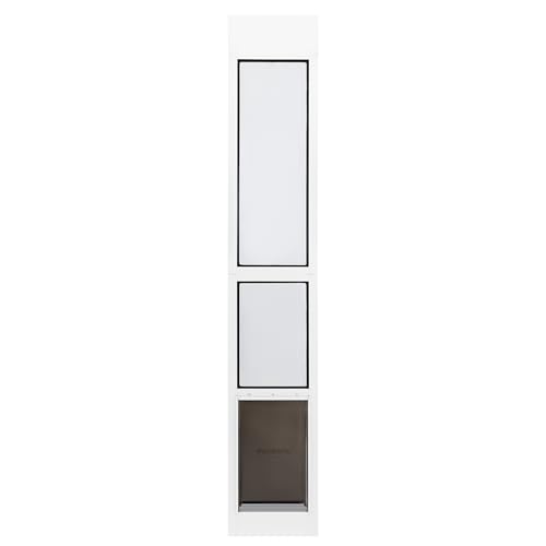 PetSafe Glas-Schiebetür für Haustiere mit Haustierklappe, Zum Einbau in Glas-Schiebetüren, Robuster Aluminiumrahmen, Weiß von PetSafe
