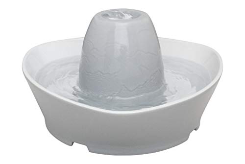 PetSafe Keramik-Trinkbrunnen Streamside, Für Katzen und kleine Hunde geeignet, Leiser Betrieb, 1,8 L Wasserkapazität von PetSafe