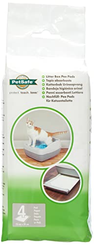 PetSafe Urinaufsaugende Pee Pads für Katzen und Kätzchen, Als Ergänzung zum PetSafe Premium Silikat-Katzenstreu, 4-er Pack von PetSafe
