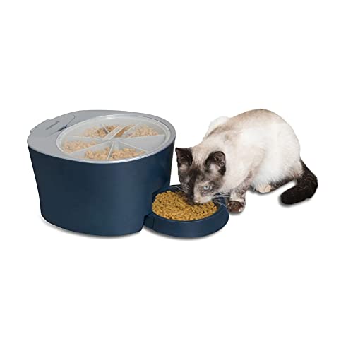 PetSafe Programmierbarer Tierfutterspender für 6 Mahlzeiten, automatischer Futterspender für Hunde und Katzen, Trockenfutter oder halbfeuchtes Haustierfutter, langsame Fütterung, Portionskontrolle (6 von PetSafe
