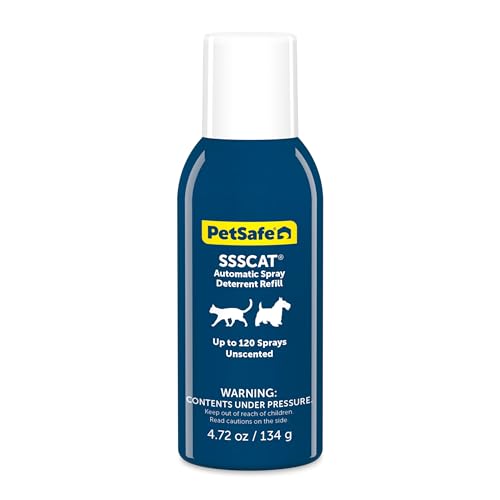 PetSafe SSSCAT Nachfüllpatrone für das SSSCAT automatische Fernhaltespray für Haustiere, schützt Oberflächen und Möbel vor Katzen und Hunden, sicher, geruchlos und fleckenfrei, bis zu 120 Sprühstöße PetSafe SSSCAT Nachfüllpatrone für das SSSCAT automatische Fernhaltespray für Haustiere, schützt Oberflächen und Möbel vor Katzen und Hunden, sicher, geruchlos und fleckenfrei, bis zu 120 Sprühstöße von PetSafe