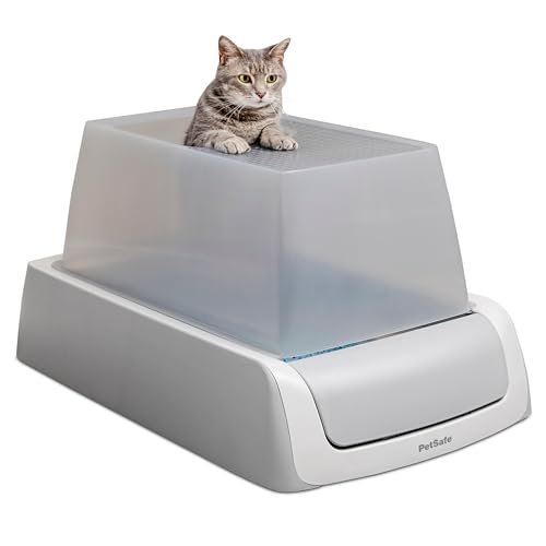 PetSafe ScoopFree Automatische selbstreinigende Katzentoilette mit Kapuze – Ultra, Top-Entry – Lila oder Taupe – abgedeckte 2. Generation – inklusive Einweg-Tablett mit hochwertigem blauen PetSafe ScoopFree Automatische selbstreinigende Katzentoilette mit Kapuze – Ultra, Top-Entry – Lila oder Taupe – abgedeckte 2. Generation – inklusive Einweg-Tablett mit hochwertigem blauen von PetSafe