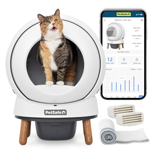 PetSafe ScoopFree SmartSpin Selbstreinigende Katzentoilette – Moderne Geruchskontrolle – App-gesteuert mit Gesundheitsüberwachung – Für Jede Streu geeignet – Bis zu 2 Wochen automatische Reinigung PetSafe ScoopFree SmartSpin Selbstreinigende Katzentoilette – Moderne Geruchskontrolle – App-gesteuert mit Gesundheitsüberwachung – Für Jede Streu geeignet – Bis zu 2 Wochen automatische Reinigung von PetSafe