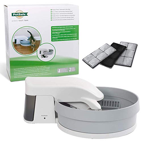 PetSafe Simply Clean Selbstreinigende automatische Katzentoilette, Verwendet Klumpendes Katzenstreu, Kein Schaufeln, Elektrische Katzentoilette, Reduzierter Geruch, Austauschbarer Kohlefilter von PetSafe