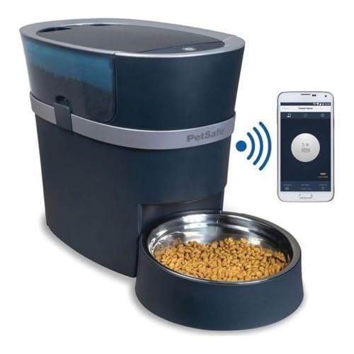 PetSafe Smart Feed Futterautomat, Mit Smartphone-Steuerung per App, Für Trockenfutter geeignet, 1,5 L Kapazität, Schwarz, Grau PetSafe Smart Feed Futterautomat, Mit Smartphone-Steuerung per App, Für Trockenfutter geeignet, 1,5 L Kapazität, Schwarz, Grau von PetSafe